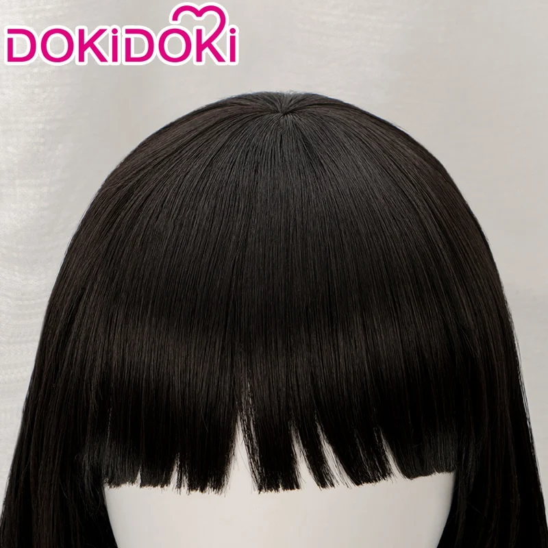 【Ready For Ship】DokiDoki Game Genshin Impact Cosplay Katheryne Wig Adventurers Association Catherine Short Black - Image 4