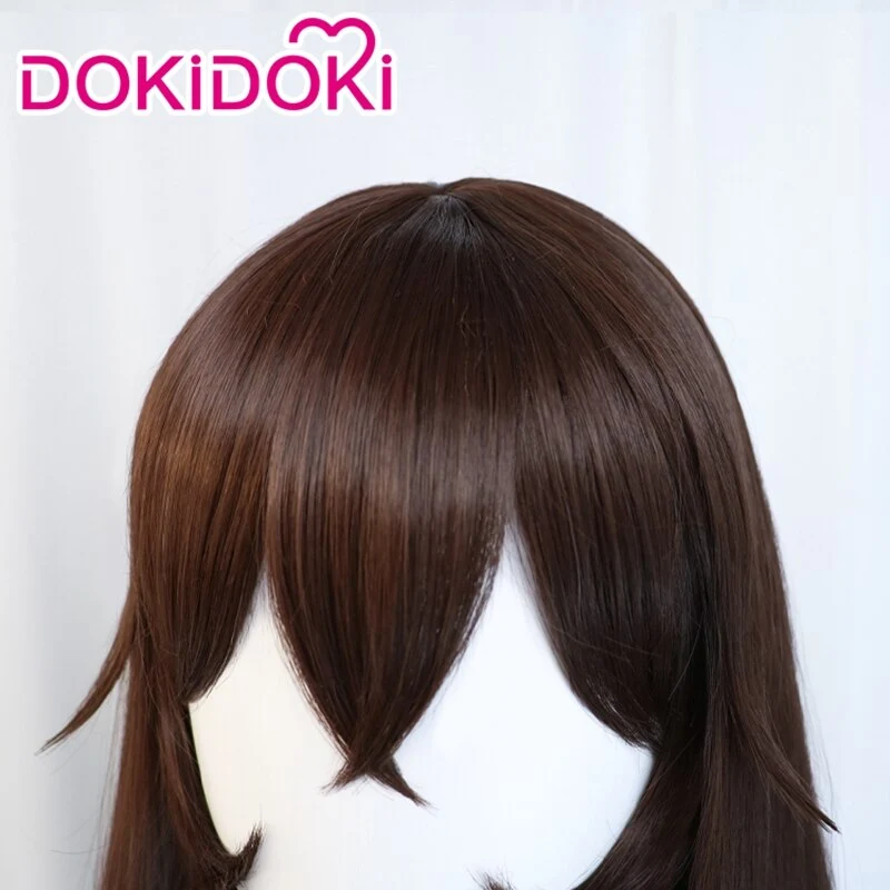 DokiDoki Game Genshin Impact Cosplay Amber Wig Long Straight Brown - Image 4
