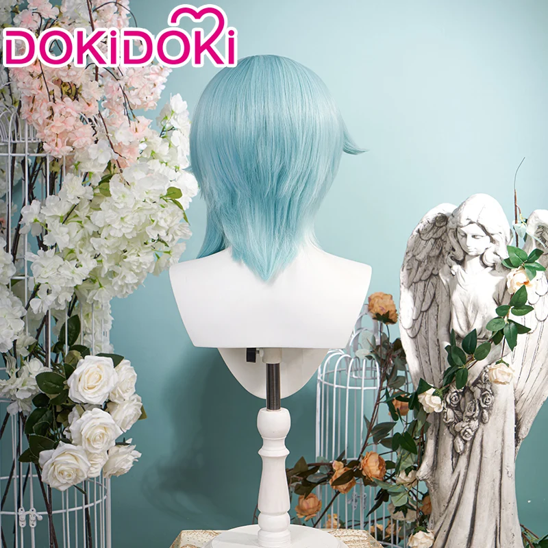 DokiDoki Game Genshin Impact Cosplay Halloween Eula Cosplay Wig Blue Wig - Image 4