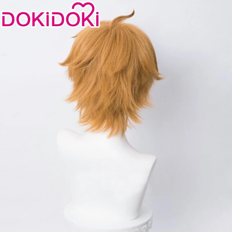 【Ready For Ship】DokiDoki Game Genshin Impact Cosplay Tartaglia Cosplay Wig Men Childe Short Orange Wig - Image 4