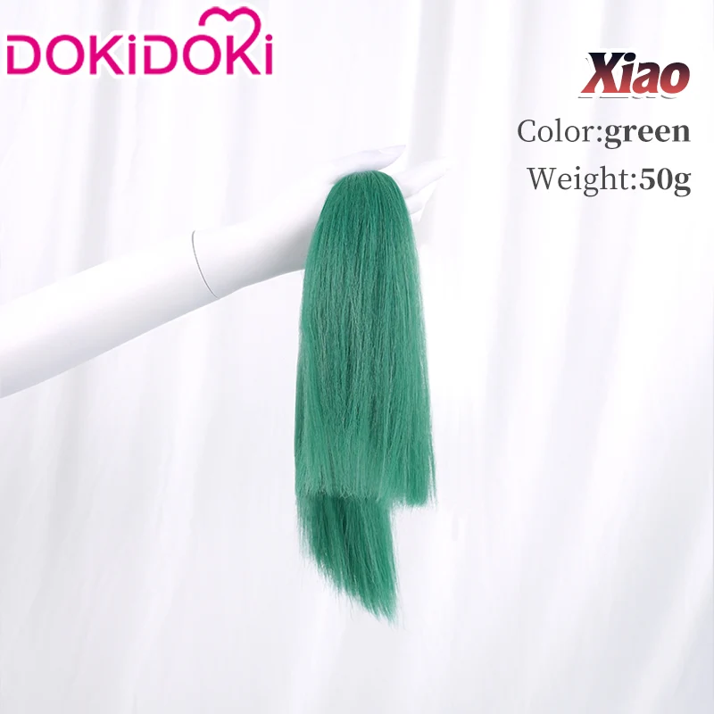 【Ready For Ship】DokiDoki Game Genshin Impact Cosplay Xiao Wig Short Green Wig/ Wefts - Image 6