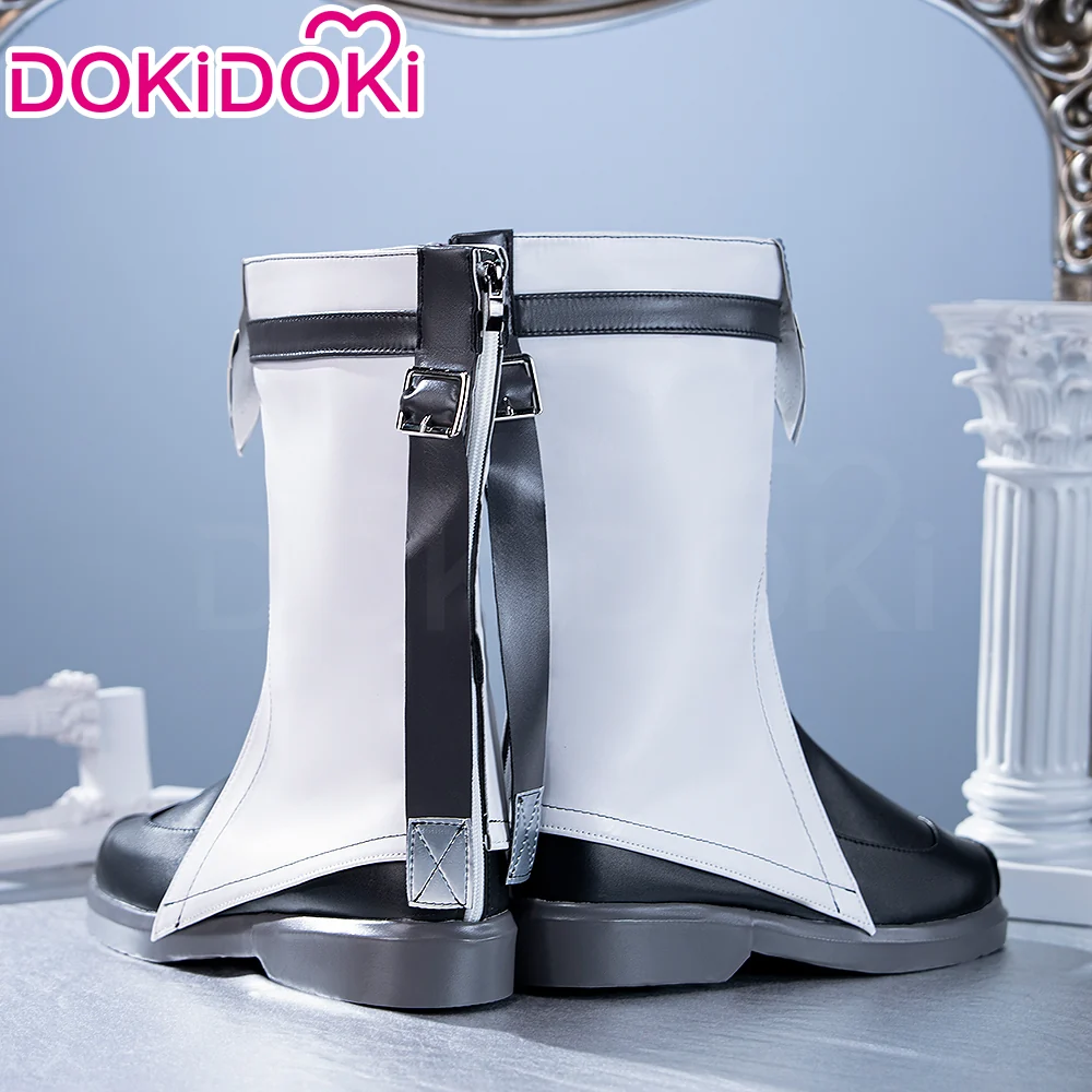 DokiDoki Game Genshin Impact Cosplay Illuga White Black Shoes - Image 2
