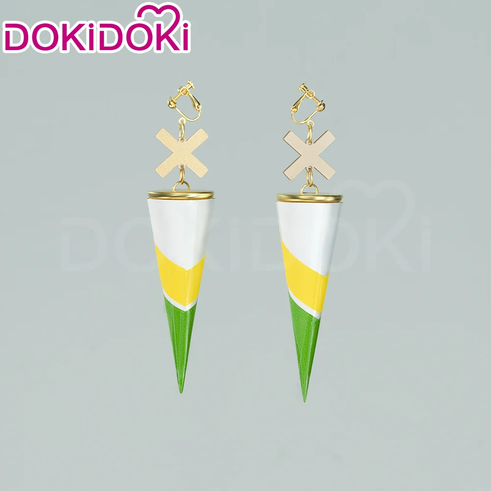 【Ready For Ship】DokiDoki Game Genshin Impact Cosplay Kinich Wig Short Black Green / Yellow Highlights Hair / Tattoo Sticker / Ear Clip / Head Accessories /  Weft Natlan - Image 12