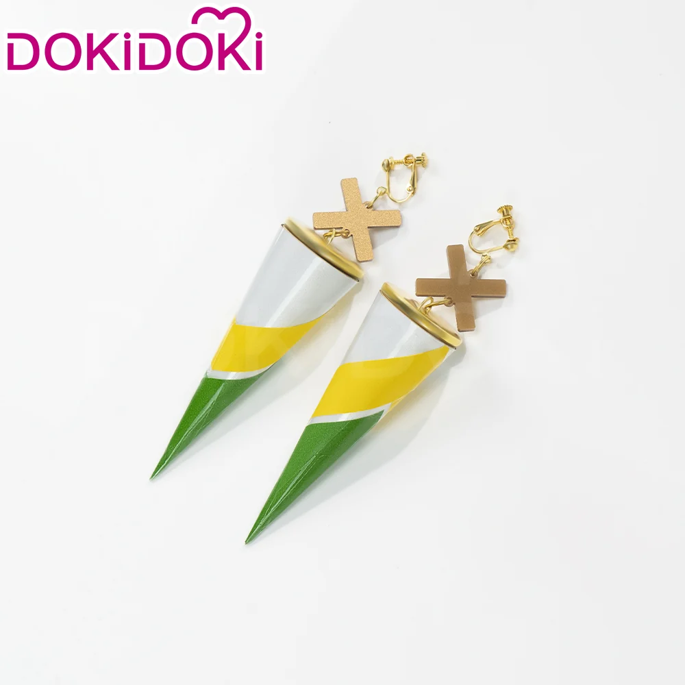 【Ready For Ship】DokiDoki Game Genshin Impact Cosplay Kinich Wig Short Black Green / Yellow Highlights Hair / Tattoo Sticker / Ear Clip / Head Accessories /  Weft Natlan - Image 13