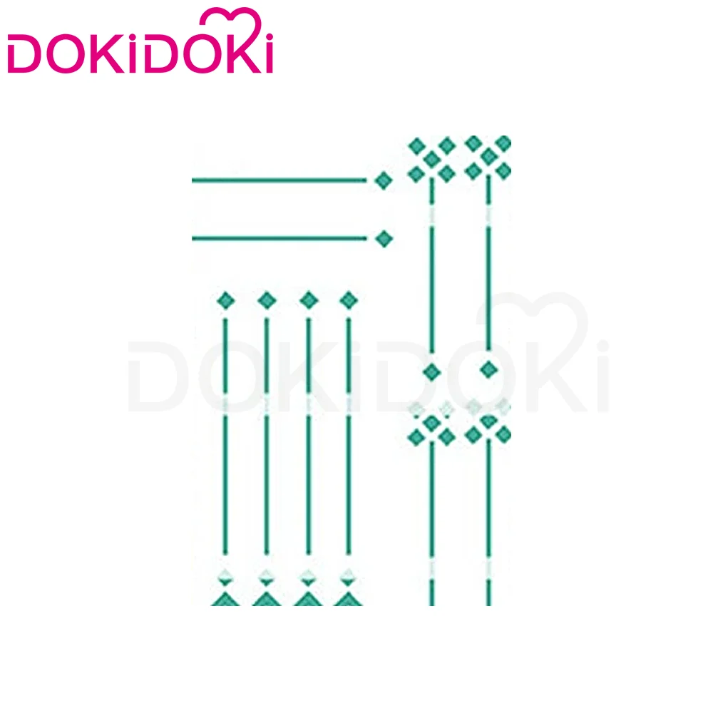 【Ready For Ship】DokiDoki Game Genshin Impact Cosplay Kinich Wig Short Black Green / Yellow Highlights Hair / Tattoo Sticker / Ear Clip / Head Accessories /  Weft Natlan - Image 7