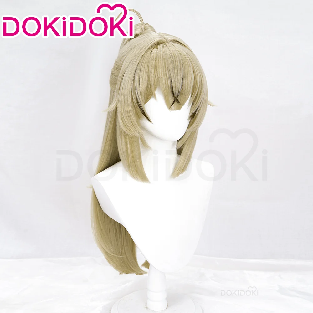 【Ready For Ship】DokiDoki Game Genshin Impact Cosplay Kirara Wig Long Straight Flaxen Brown Wig - Image 4