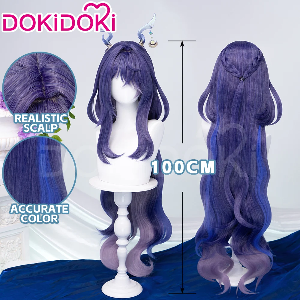 DokiDoki Game Genshin Impact Cosplay Lauma Wig / Eyelashes Song of the Welkin Moon