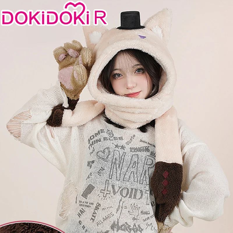 【In Stock】DokiDoki Game Genshin Impact Cosplay Lyney / Lynette Hat Winter Furry Hat Cute - Image 5