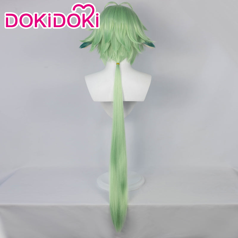 【Ready For Ship】DokiDoki Game Genshin Impact Cosplay  Sucrose   Wig Long Green - Image 3