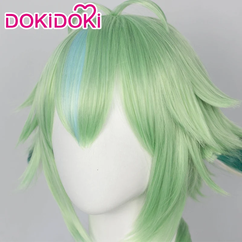 【Ready For Ship】DokiDoki Game Genshin Impact Cosplay  Sucrose   Wig Long Green - Image 4