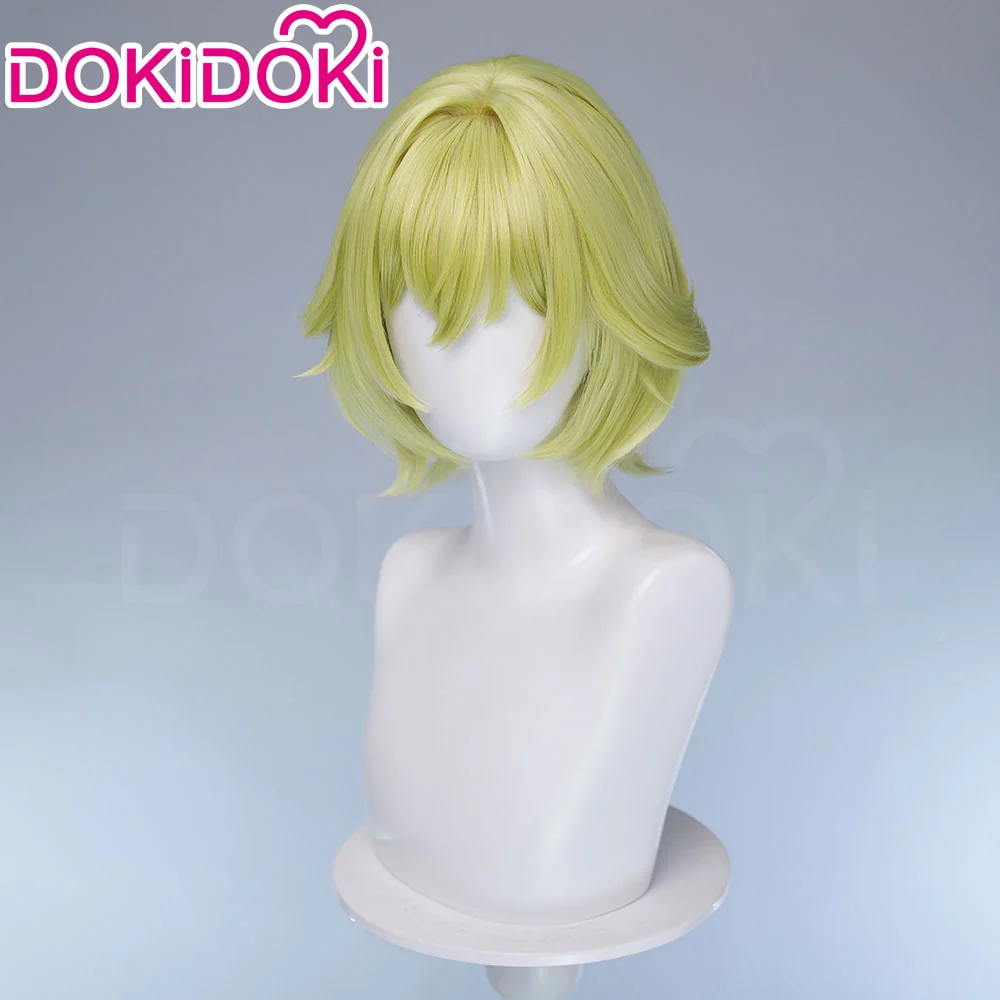 【Ready For Ship】DokiDoki Game Genshin Impact Cosplay Tholindis Wig Short Blonde Hair - Image 2