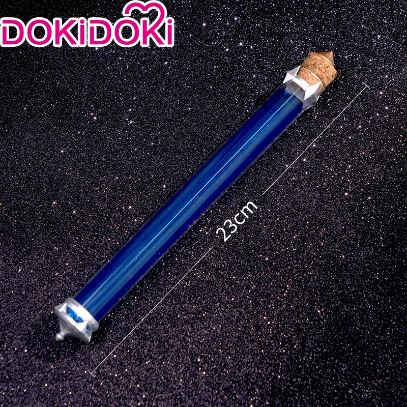 【Ready For Ship】DokiDoki Game Genshin Impact Fatui Harbinger Cosplay Il Dottore Wig / Earrings Short Curly Blue - Image 11