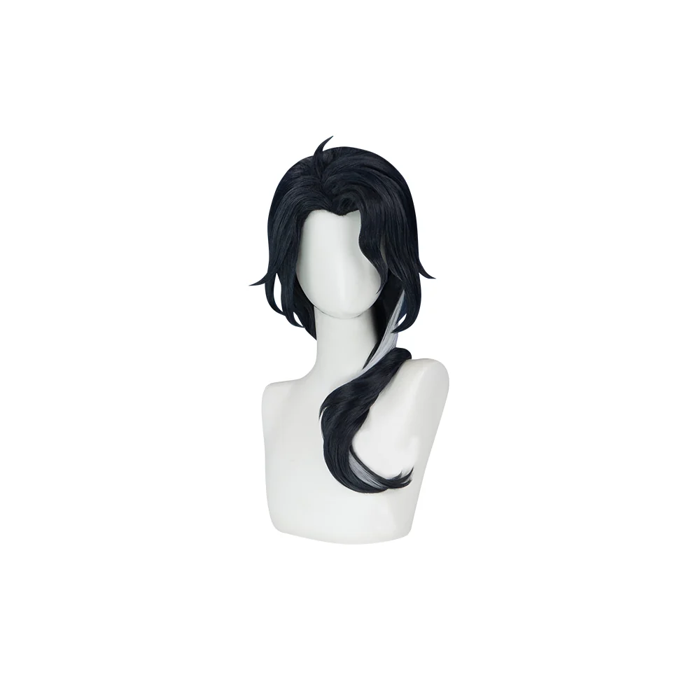 【Partially Ready For Ship】DokiDoki Game Genshin Impact Cosplay Pantalone Wig / Glasses Short Curly Black Purple Hair Fatui Harbinger - Image 8
