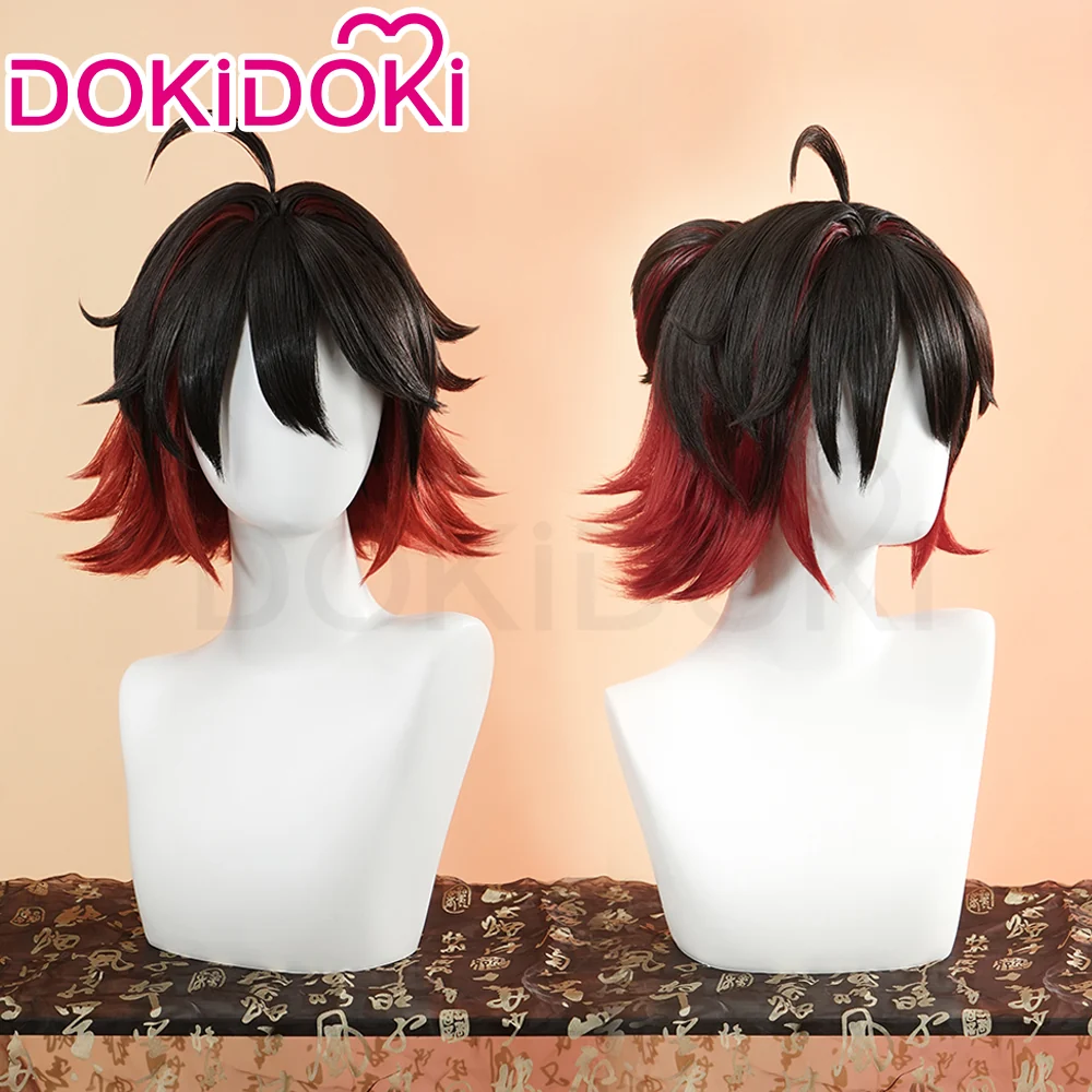 【Ready For Ship】DokiDoki Game Genshin Impact GaMing Cosplay Wig Short Brown Ga Ming