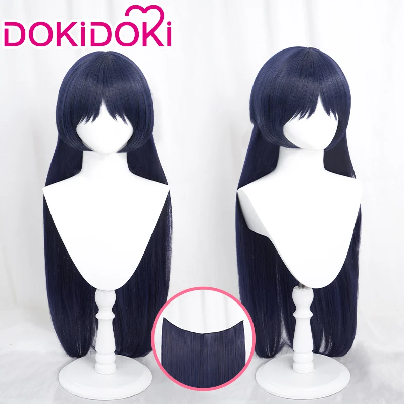 DokiDoki Game Genshin Impact Scaramouche Cosplay Wig Long Blue