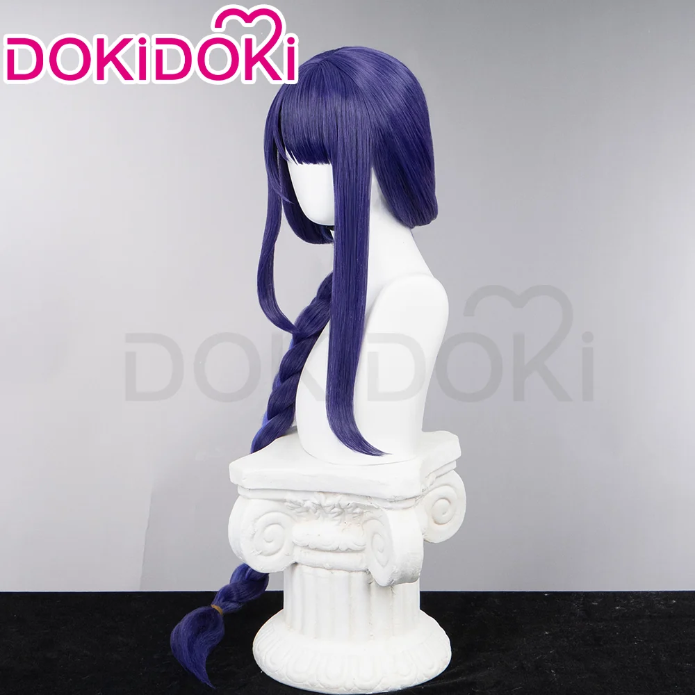 【Partially Ready For Ship】【Lighting Ver.】DokiDoki Game Genshin Impact  Shogun Cosplay Wig / Hair Clip/ Earring Raiden shogun baal Long Purple - Image 4