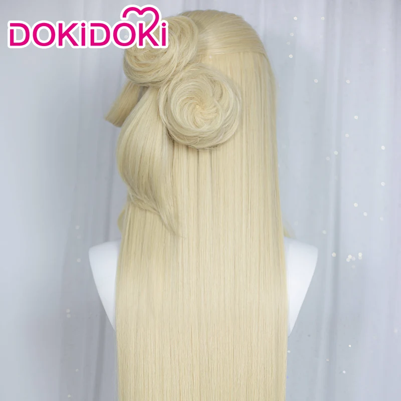DokiDoki Game GenShin Impact La Signora Cosplay Wig Long Yellow Wig Women - Image 3