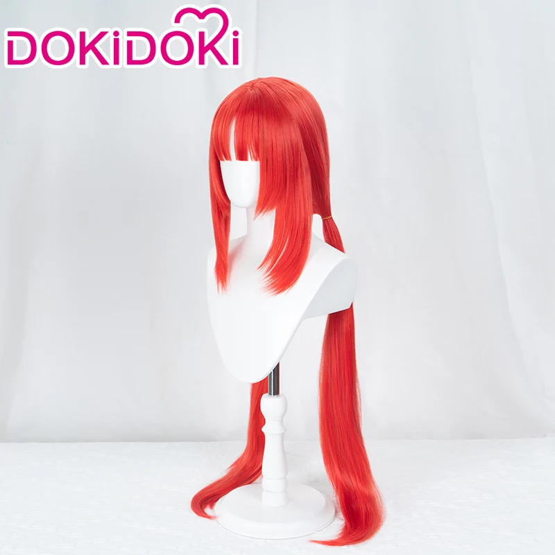 【Ready For Ship】DokiDoki Game Genshin Impact Wig Cosplay Nilou Sumeru Long Red - Image 3