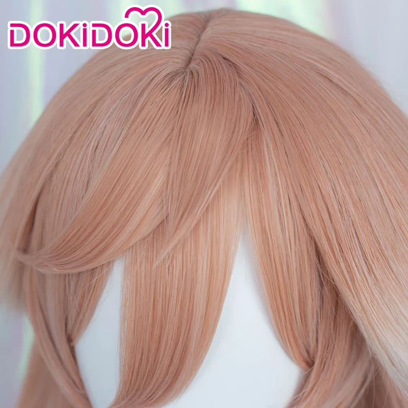 【Ready For Ship】DokiDoki Game Genshin Impact Yan Fei Cosplay Wig Long Pink Wig Yanfei - Image 4