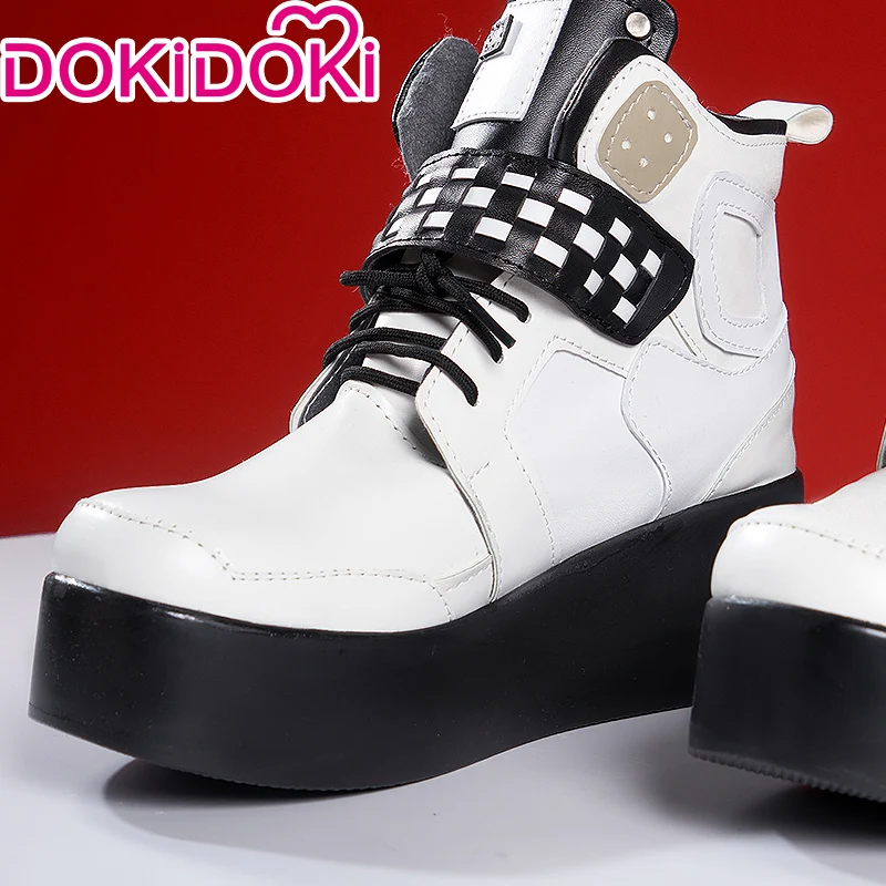 DokiDoki Game Cosplay Black Thick Soles White Shoes - Image 3