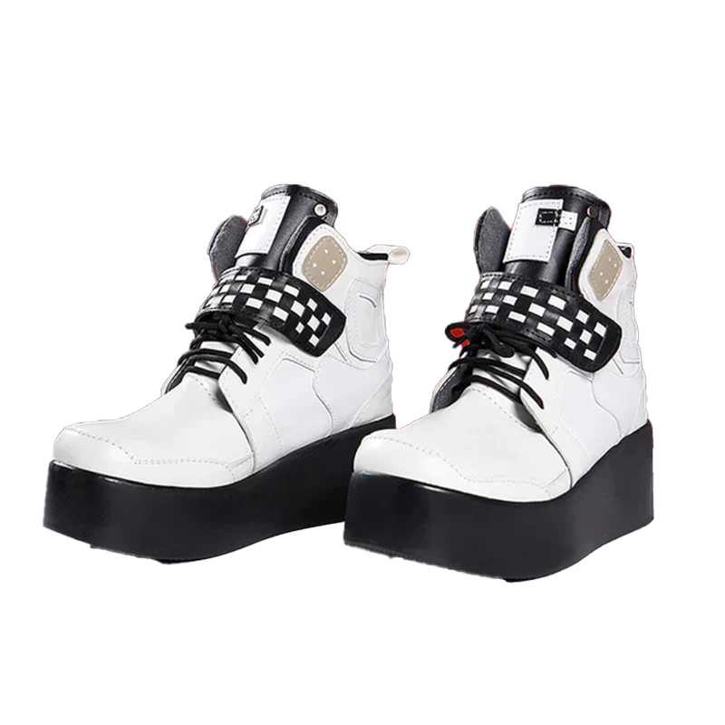 DokiDoki Game Cosplay Black Thick Soles White Shoes - Image 6