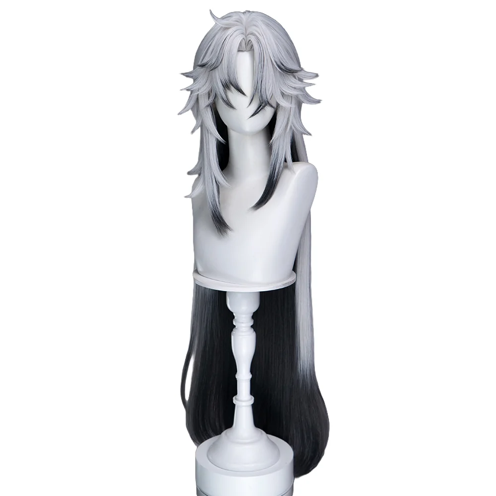 DokiDoki Game Honkai: Star Rail Cosplay Blade / Mortenax Blade Wig Long Straight Dark Blue Red Silver Gradient Hair / Wefts / Earring Blade SP Planarcadia - Image 17