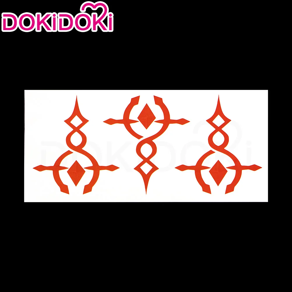 DokiDoki Game Honkai: Star Rail Cosplay Anaxa Wig / Tattoo Long Grey Green Straight Hair Anaxagoras - Image 6