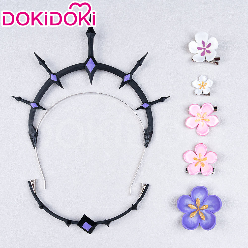 DokiDoki Game Honkai: Star Rail Cosplay Castorice Cosplay Wig / Headwear Ears / Earrings Ear Clips Ear Accessories  Long Straight Purple Hair Twin Ponytails - Image 12