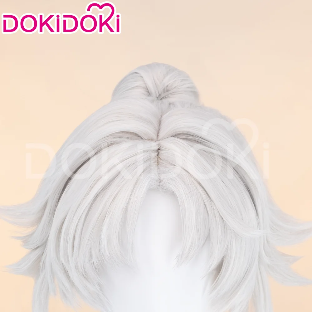 【Ready For Ship】DokiDoki Game Honkai: Star Rail Cosplay Feixiao Wig Long Straight Grey Blue Hair / Tattoo Sticker Fei Xiao - Image 6