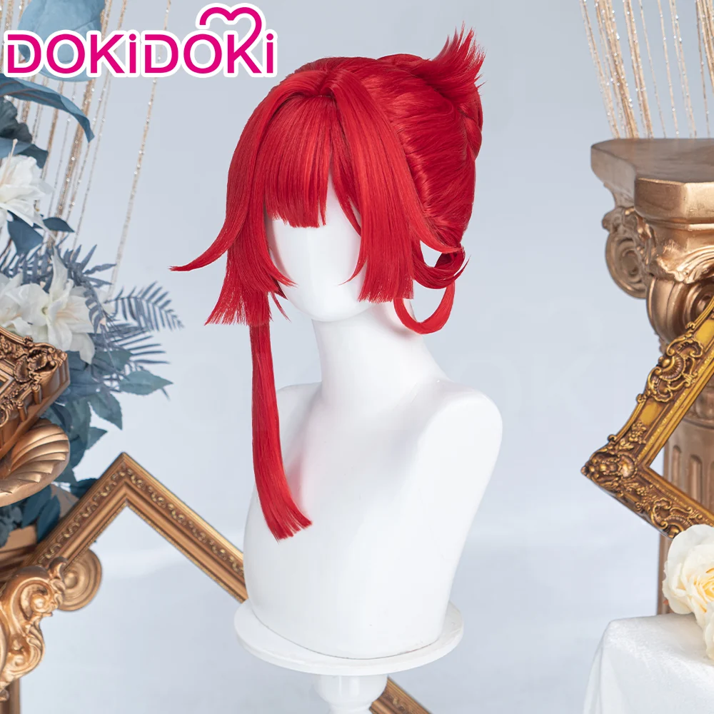 DokiDoki Game Honkai: Star Rail Cosplay Graphia Wig Short Curly Red Hair Murata Graphia - Image 2