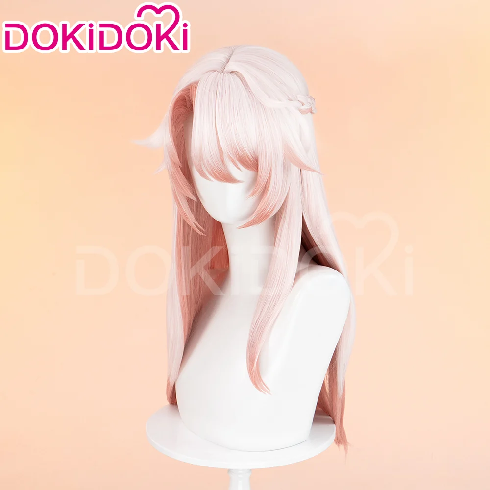 【Ready For Ship】DokiDoki Game Honkai: Star Rail Cosplay Jiaoqiu Wig Long Straight Pink Hair / Ear / Tial  Jiao Qiu - Image 3