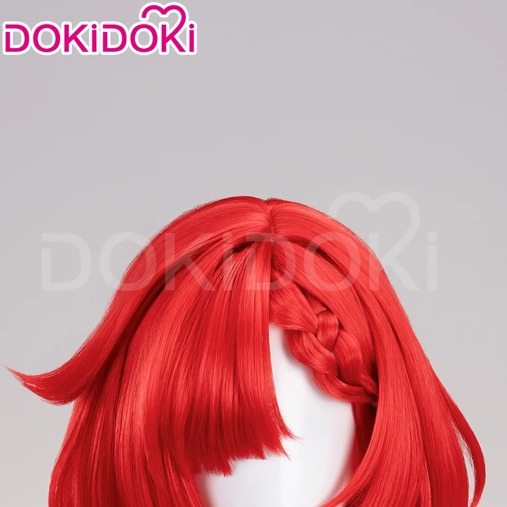 DokiDoki Game Honkai: Star Rail Cosplay Tribios Cosplay Wig Short Red Straight Wig - Image 7