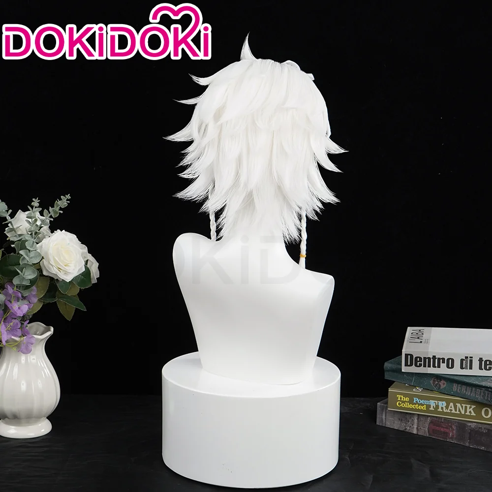 【Ready For Ship】DokiDoki Game Identity V Hidden Truth - Pure White Prophet Cosplay Seer Eli Clark Wig Short White Hair idv - Image 3