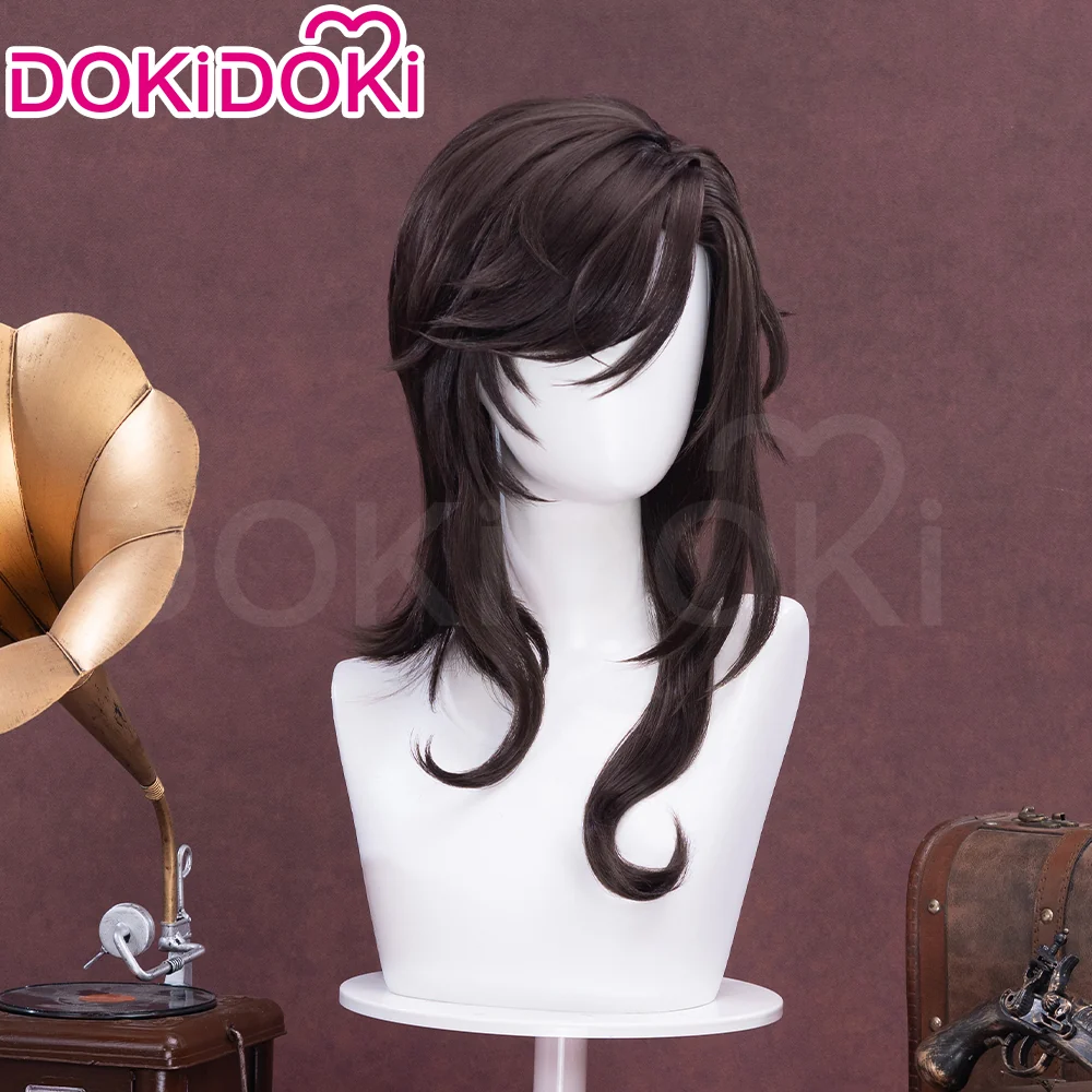 【Ready For Ship】DokiDoki Game Lord of the Mysteries Cosplay Leonard Mitchell Black Long Curly Wig - Image 3