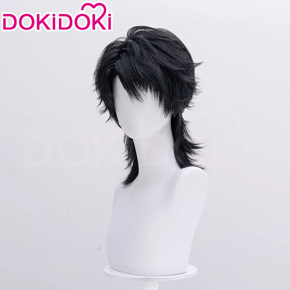 【Ready For Ship】DokiDoki Game Love And Deepspace Cosplay Caleb Wig / Necklace / Bracelet Short Straight Black Brown Hair Mullet Cosmic Horizon Wolf Cut - Image 15