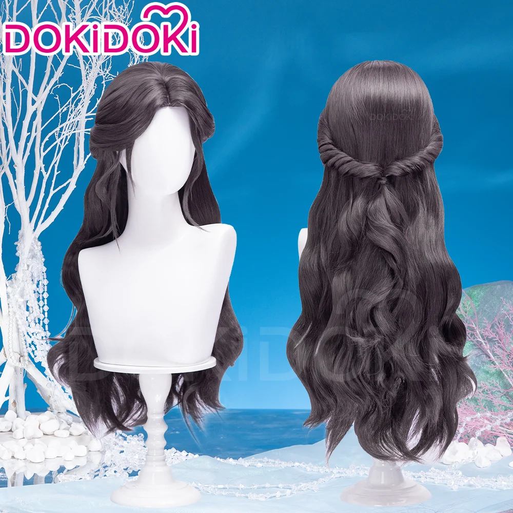 【Ready For Ship】DokiDoki Game Love And Deepspace Cosplay Main Character Lemuria Sea God Wig / Bracelet Long Curly Black Hair MC Submerged Eclipse Rafayel - Image 2