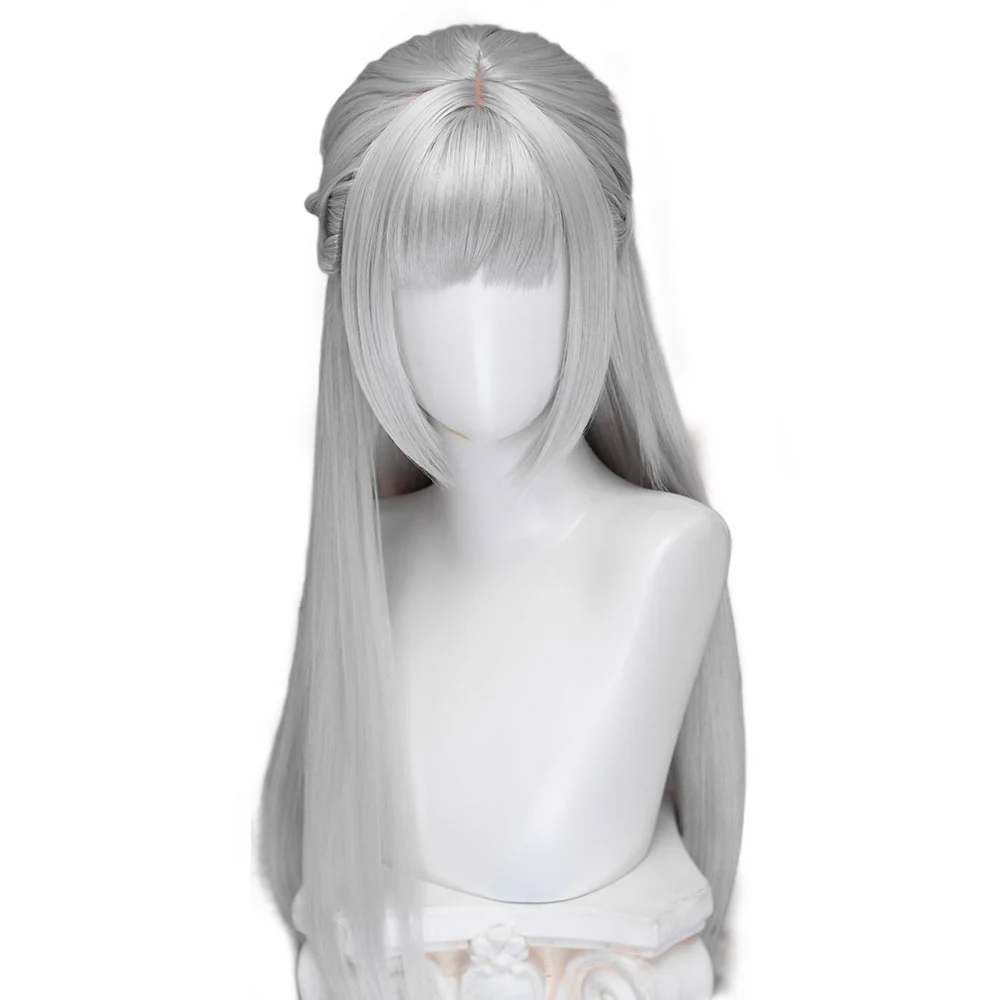【Ready For Ship】DokiDoki Game Love And Deepspace Cosplay Main Character Wig Long Straight Silver Milk Tea Brown Hair Protagonist  MC Scarlet Passion / Silverwing Fiend Sylus - Image 13