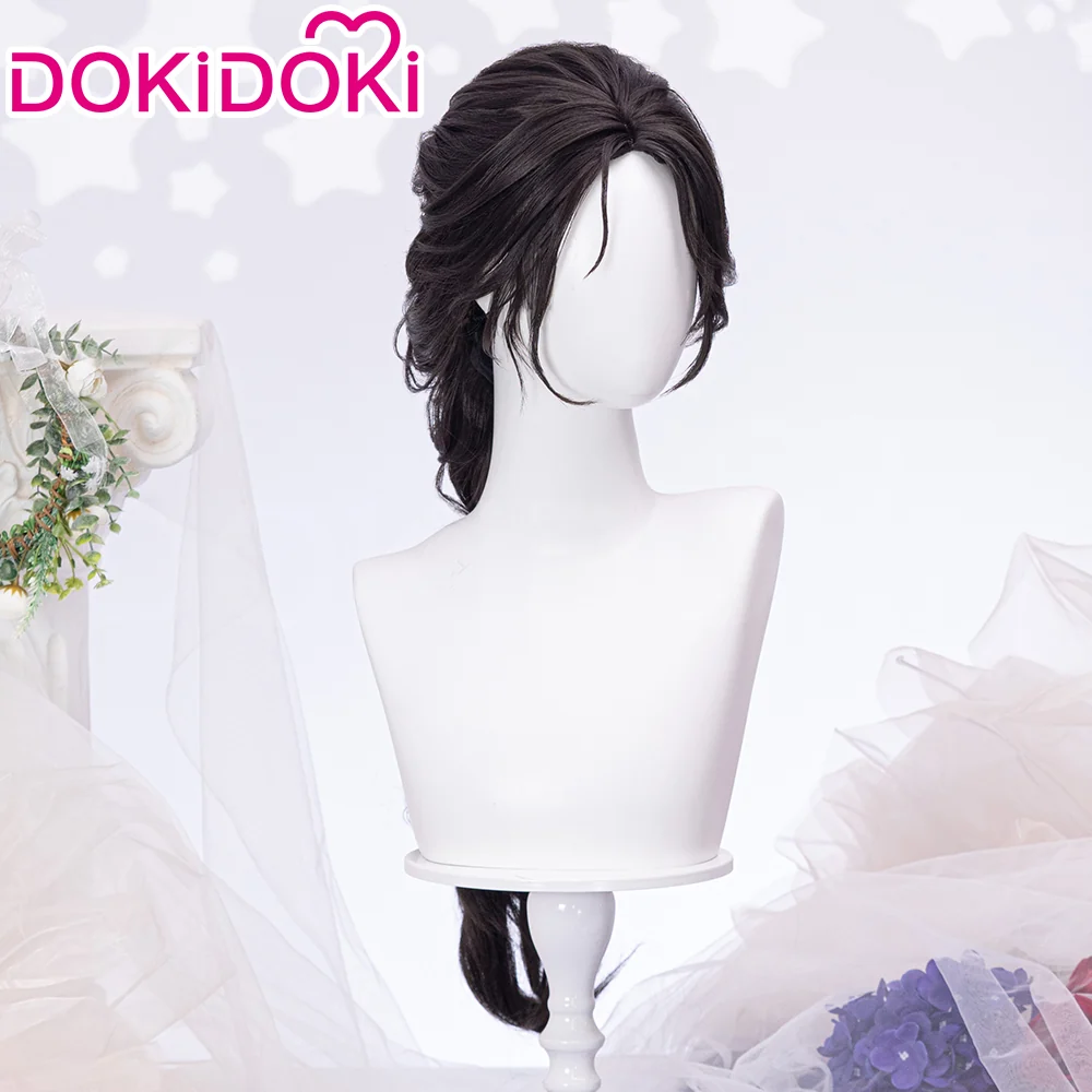 【Partially Ready For Ship】DokiDoki Game Love And Deepspace Cosplay Protagonist MC Wedding Wig / Veil / Headwear Xavier / Sylus / Zayne / Rafayel / Caleb Black Hair Buns - Image 22
