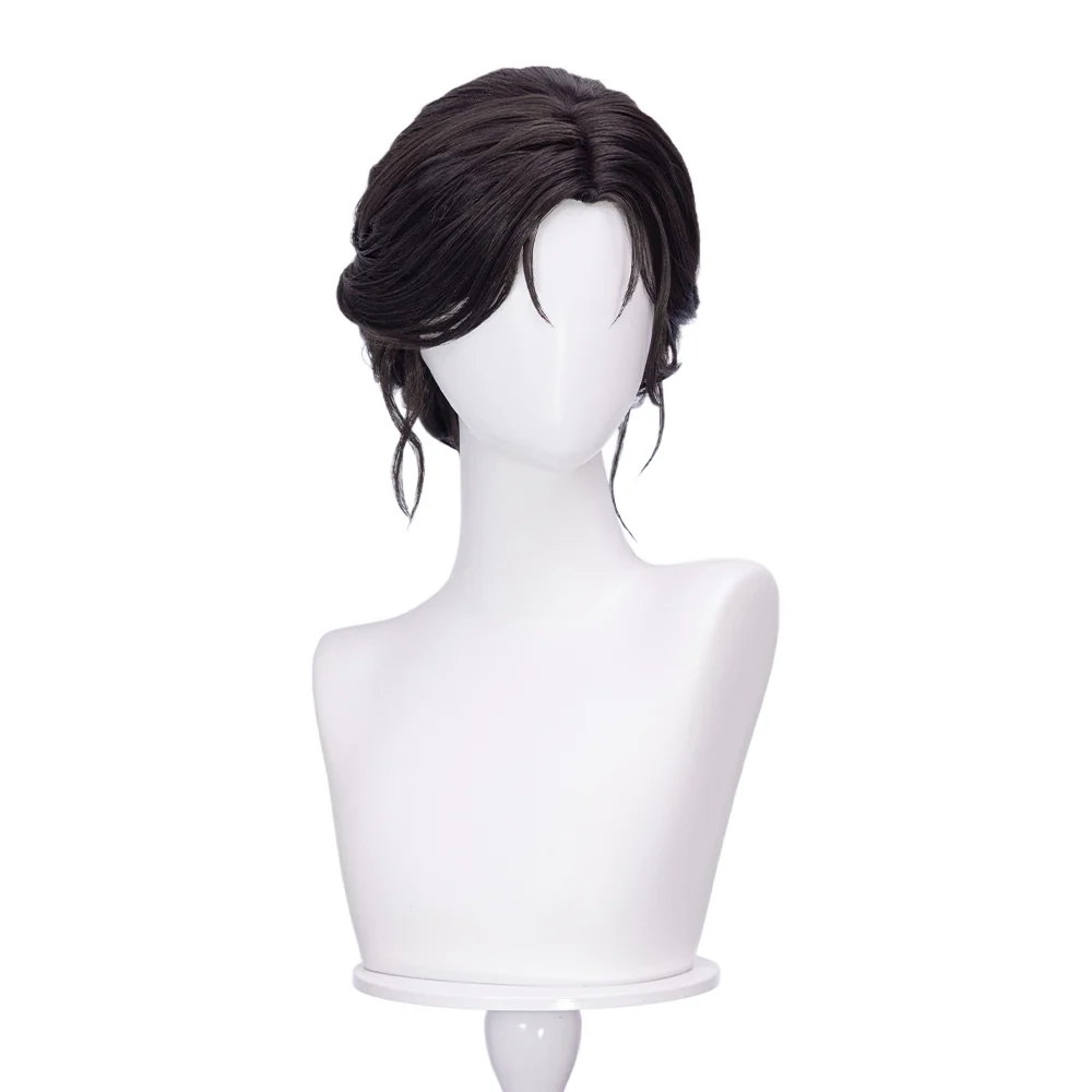 【Partially Ready For Ship】DokiDoki Game Love And Deepspace Cosplay Protagonist MC Wedding Wig / Veil / Headwear Xavier / Sylus / Zayne / Rafayel / Caleb Black Hair Buns - Image 8