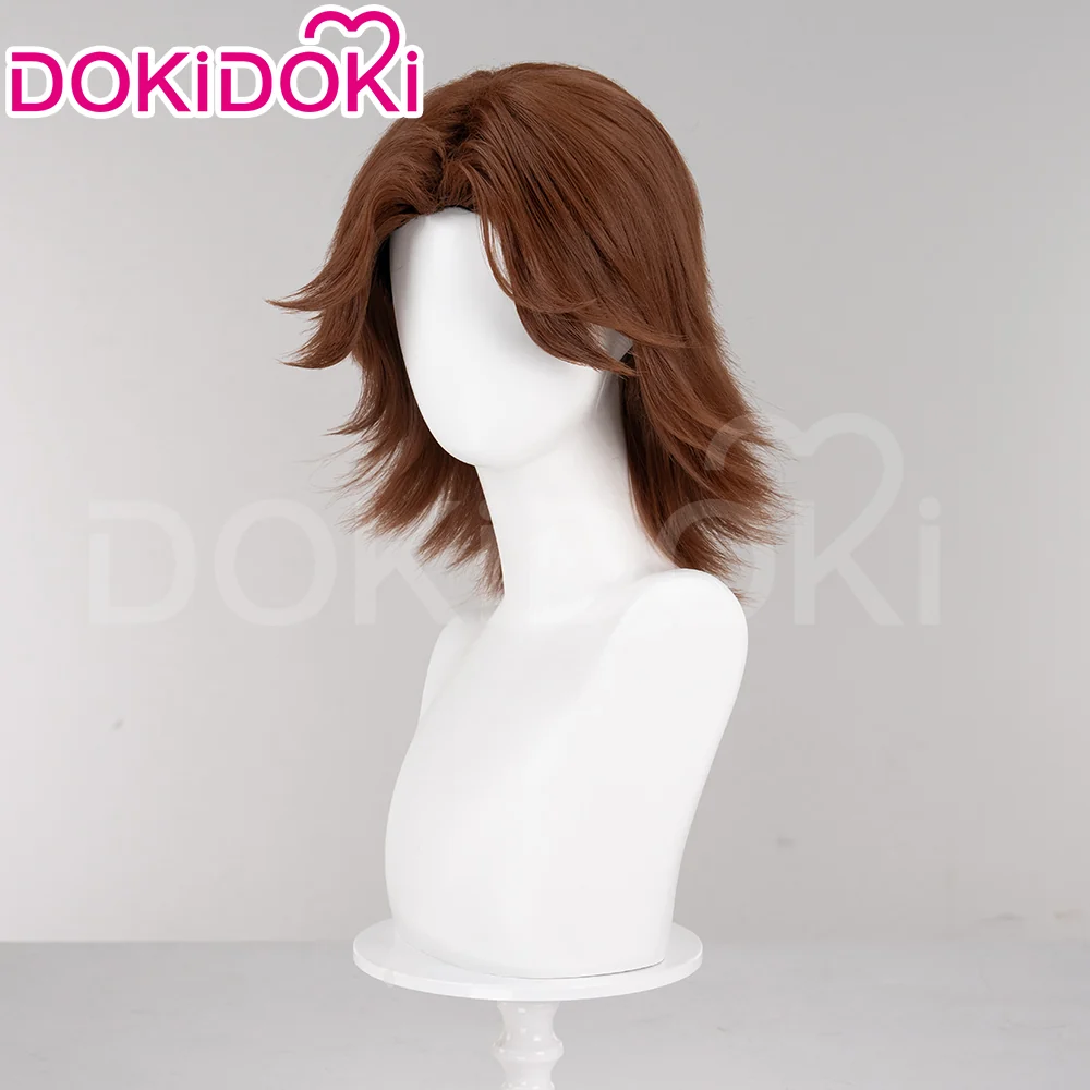 【Ready For Ship】DokiDoki Game Mouthwashing Cosplay Daisuke Wig Short Straight Middle Part Brown Hair - Image 3