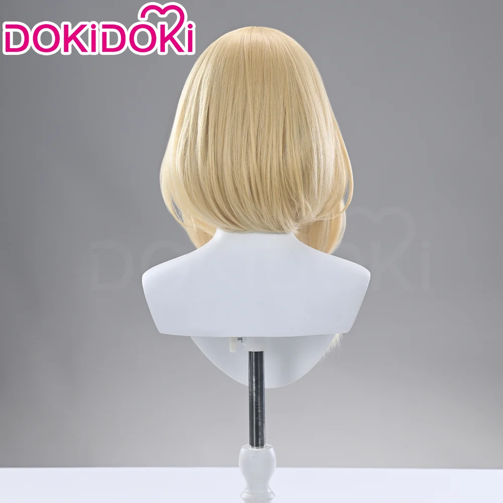 DokiDoki Game Arknights: Endfield Cosplay Rossi Wig Short Straight Golden White Highlight Hair Pre Braided - Image 3