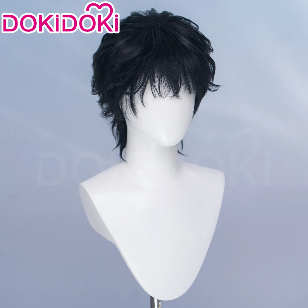 DokiDoki Game Silent Whispers Cosplay Theron Wig Short Black Hair - Image 3