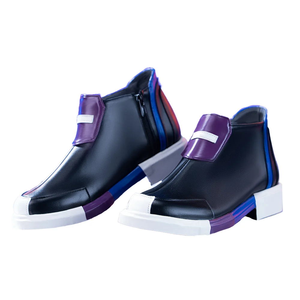 DokiDoki Game Valorant Cosplay Neon Shoes Black Boots - Image 5