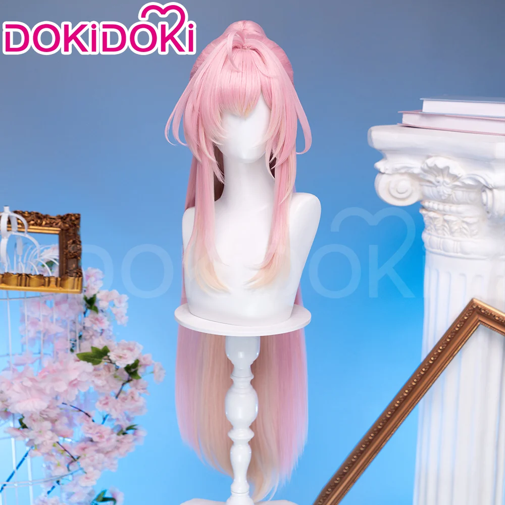 【Ready For Ship】DokiDoki Game Wuthering Waves Cosplay Aemeath Wig / Headpiece Long Straight Pink Ponytail Gradient Dyeing Hair - Image 5