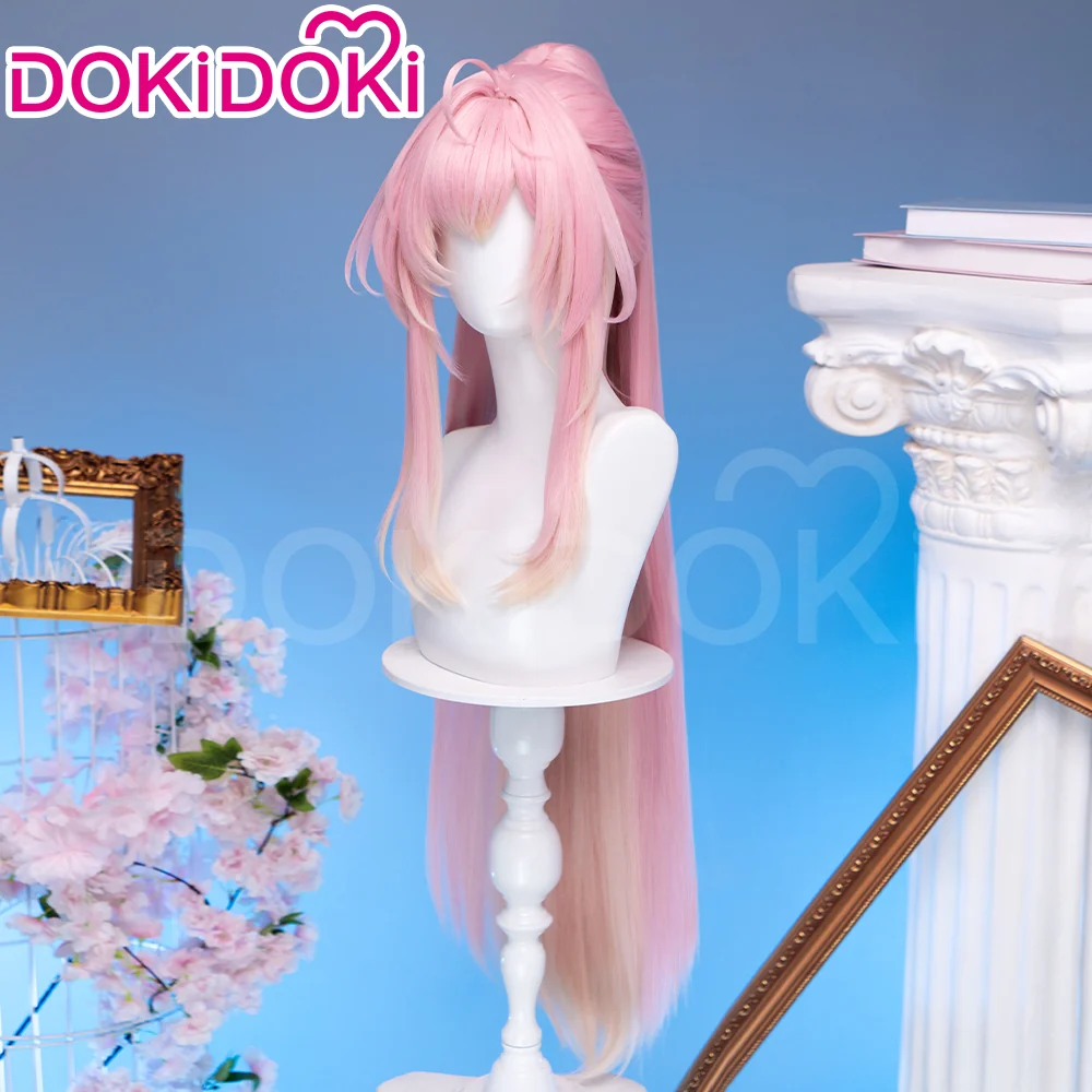 【Ready For Ship】DokiDoki Game Wuthering Waves Cosplay Aemeath Wig / Headpiece Long Straight Pink Ponytail Gradient Dyeing Hair - Image 6