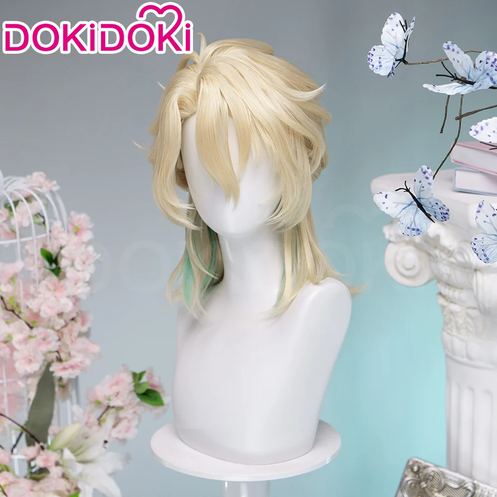 【Ready For Ship】DokiDoki Game Wuthering Waves Cosplay Luuk Herssen Wig Long Blonde Light Green Hightlight Hair - Image 2