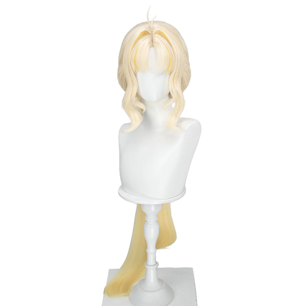 DokiDoki Game Wuthering Waves Cosplay Suisui SP Wig Long Curly Blonde Gradient Hair Sui Sui SP - Image 5
