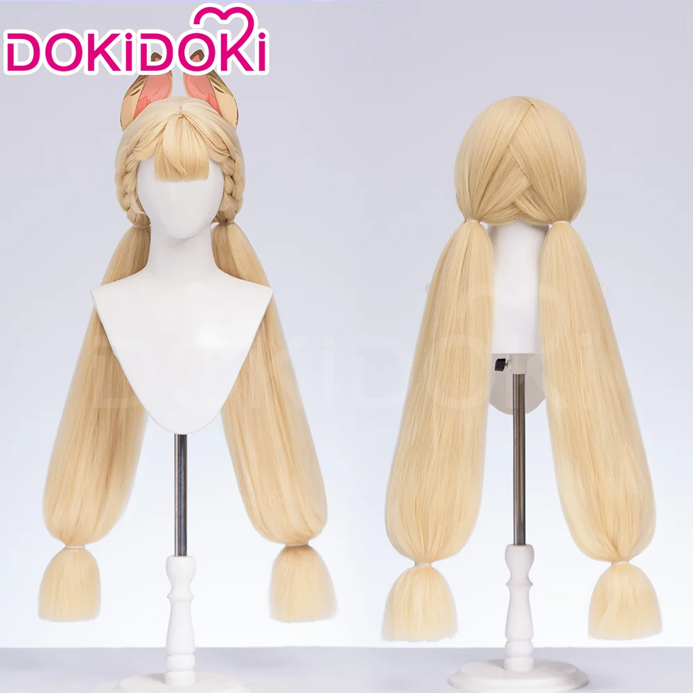 【Ready For Ship】DokiDoki Game Zenless Zone Zero Cosplay Alice Thymefield Wig Long Blond Hair Twin Ponytails ZZZ