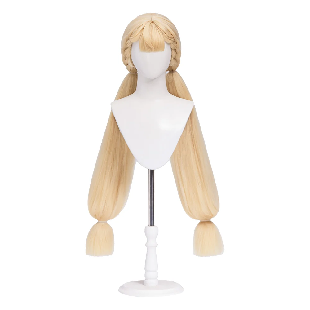 【Ready For Ship】DokiDoki Game Zenless Zone Zero Cosplay Alice Thymefield Wig Long Blond Hair Twin Ponytails ZZZ - Image 4