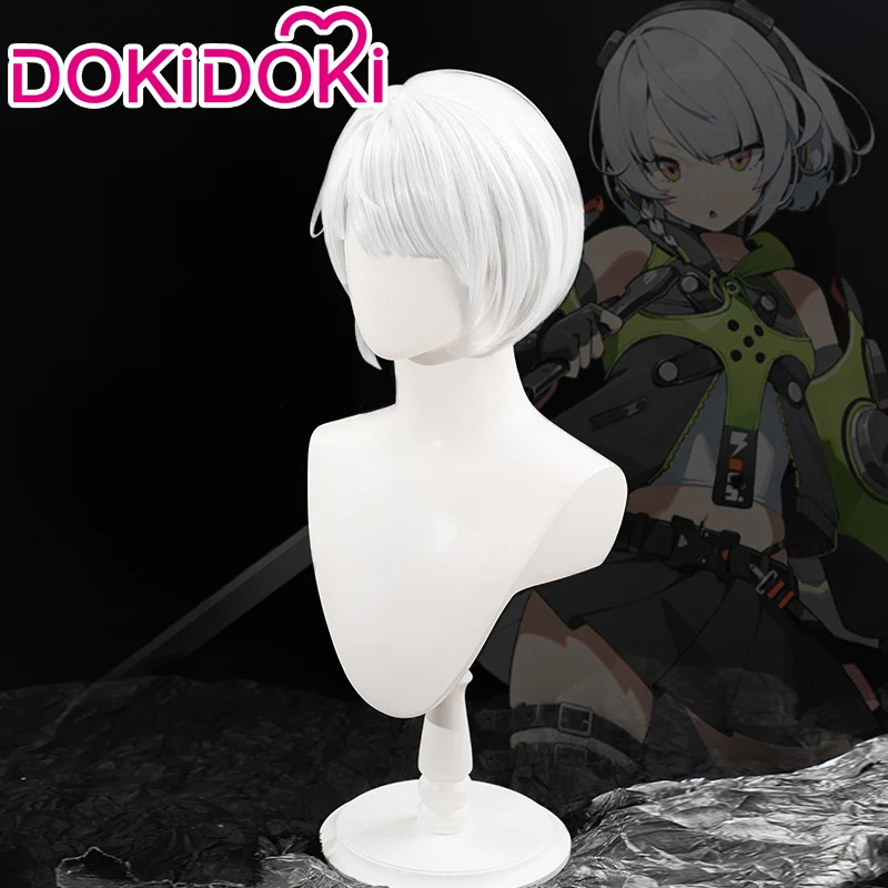 【Ready For Ship】DokiDoki Game Zenless Zone Zero Cosplay Anby Demara  Cosplay Wig Short Silver - Image 3